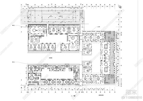 苏州园餐厅平面图施工图下载【id1126823210】知末案例馆