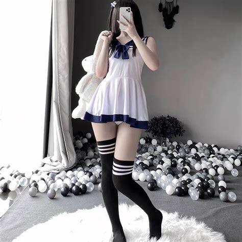 Porn Sexy Lingerie Women School Girl Cosplay Costumes Sailor Dress