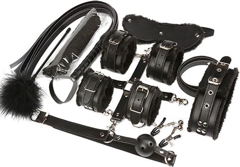 Uimity 10pcsset Bdsm Bondage Gear Leather Fetish Kit