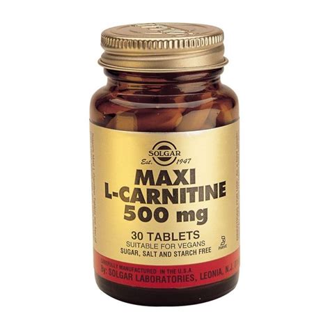 СОЛГАР L-карнитин таб. 500мг №30 - купить в интернет-магазине Vitamina ...