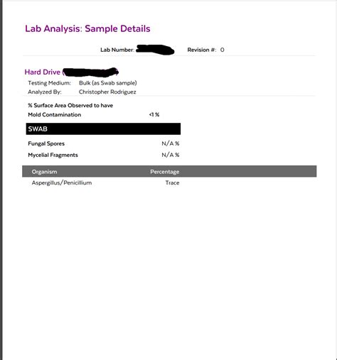 Need Expert Help Interpreting Mold Swab Test Results Rtoxicmoldexposure