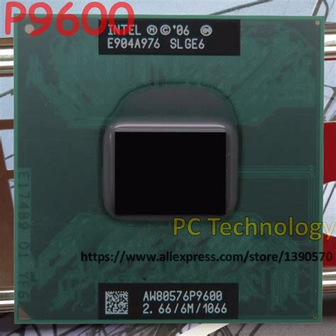Original Intel Core2 Duo CPU P9600 (6M Cache, 2.66GHz, 1066MHz) Socket ...