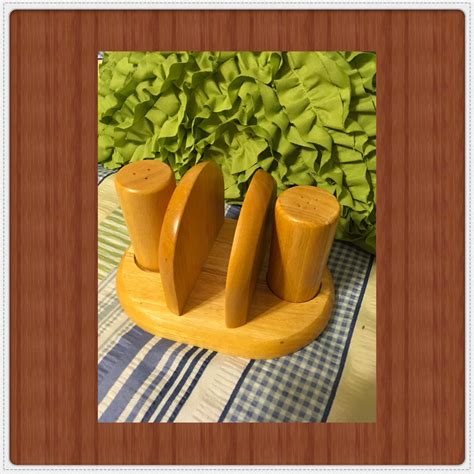 Napkin Holder and Salt and Pepper Shakers Unfinished Wooden Ready for ...