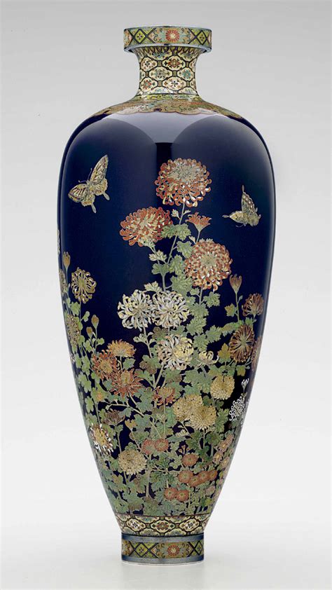 A Cloisonn Enamel Vase Meiji Period Late Th Century Signed