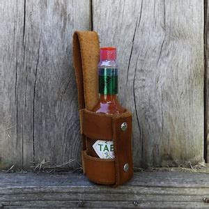 Custom Hot Sauce Holster Leather Tabasco Cook Gift Gag Gift Etsy