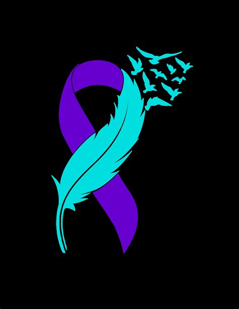 Suicide Awareness Ribbon JPG, PNG & SVG instant Download - Etsy