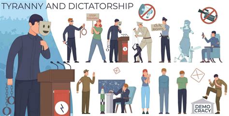 Tyranny Dictatorship Compositions Set 27178508 Vector Art at Vecteezy