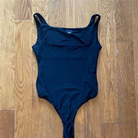 NUDE Tops Thin Strapped Black Tank Top Body Suit Poshmark