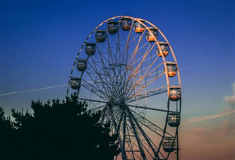 Monochrome Photography of Ferris WheelFree Stock Photo