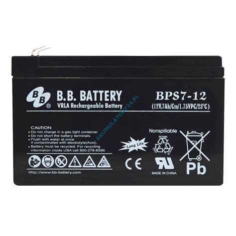 B.B. Battery BPS7-12 12V 7Ah AGM BPS 7-12