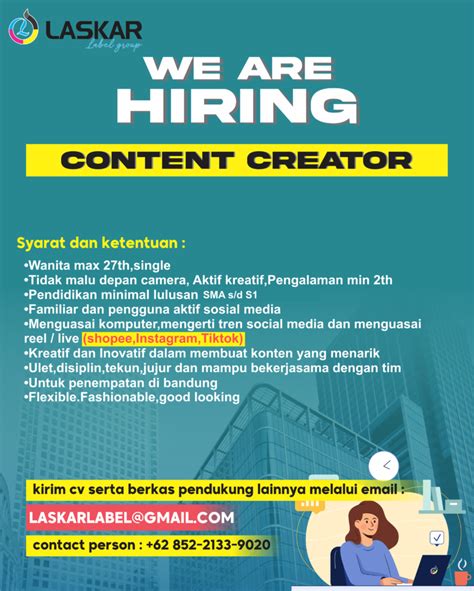 Lowongan Kerja Content Creator Di Laskar Label Group Lokerbandung Id