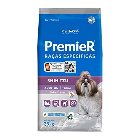 Ra O Premier Ra As Espec Ficas Shih Tzu Para C Es Adultos Sabor Frango