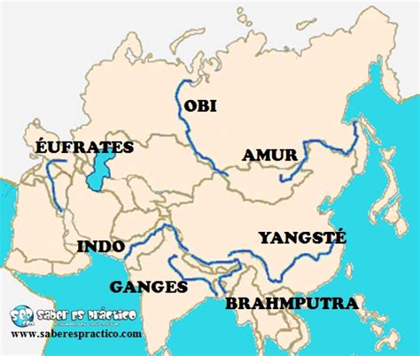 Principais Rios Da Asia - Principales ríos de Asia (con mapa) — Saber es práctico