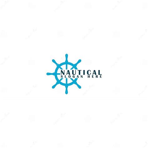 Ship Wheel Logo Design Concept Isolated on White Background Stock ...