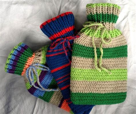 Crochet Hot Water Bottle Cover Pattern Etsy