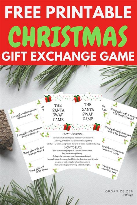 Super Fun Christmas Gift Exchange Game With Free Printable Cards Artofit