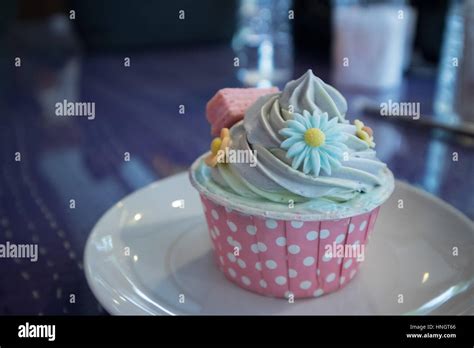 Cupcake Snack Dessert On Table Feast Birthday Concept Stock Photo