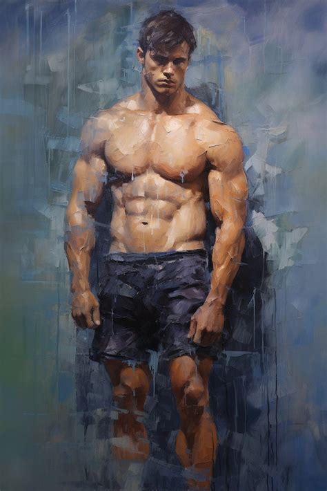 Impressionistic Painting Gay Art Male Painting Male Portrait Etsy
