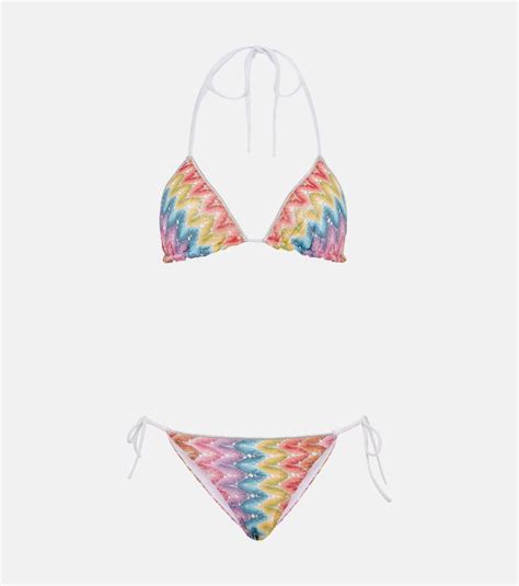 Missoni Zig Zag Pointelle Bikini In White Lyst