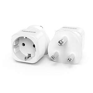 TESSAN 2 Pack Reiseadapter Südafrika Reisestecker Typ M EU zu