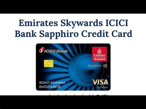 Emirates Skywards Icici Bank Sapphiro Credit Card YouTube