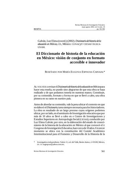 PDF El Diccionario de historia de la educación en México PDF