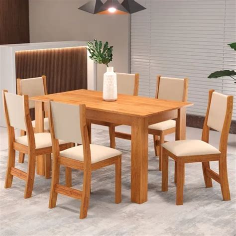 Mesa de comedor Isis Mel nude para personas Viero Móvebles MercadoLibre