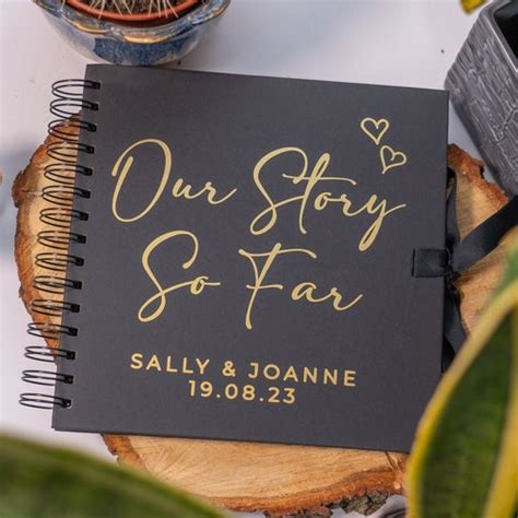 Our Story So Far Personalised Scrapbook Couples Memory Book Etsy