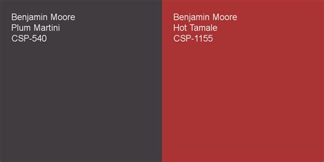 Benjamin Moore Plum Martini Vs Benjamin Moore Hot Tamale Comparison