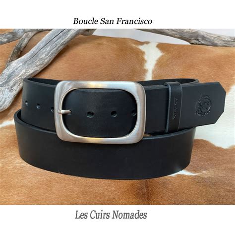 Ceinture Cuir Largeur Cm Boucle San Francisco Les Cuirs Nomades