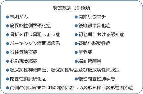 介護保険の特定疾病とは？疾病16種類と診断基準を解説 | エルターレ介護