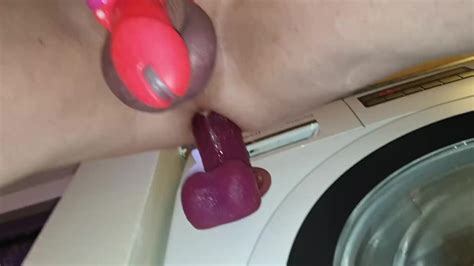 Being Fucked By Dildo Stuck To Washing Machine On Spin Whilst I M In Chastity Free Sex Video