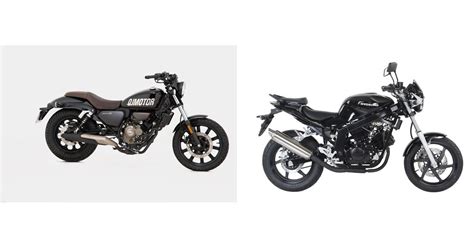 Motorrad Vergleich QJ Motor SRV Vs Hyosung GT Naked