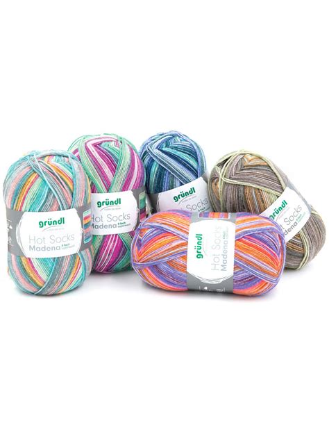 Laine à chaussettes Hot Socks Madena Gründl GammeCouleur Multicolore Coloris Caraïbes été N 01