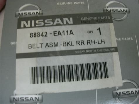 Nissan Frontier Left Rear Seat Belt Buckle Ea A Ebay