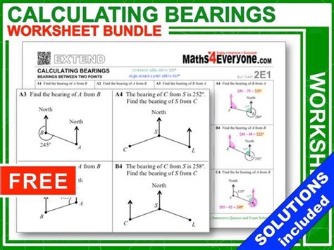 Bearings Trigonometry Worksheet With Answers