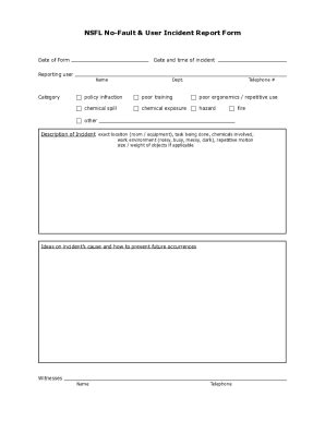 Fillable Online Home Cc Umanitoba No Fault User Incident Form Fax