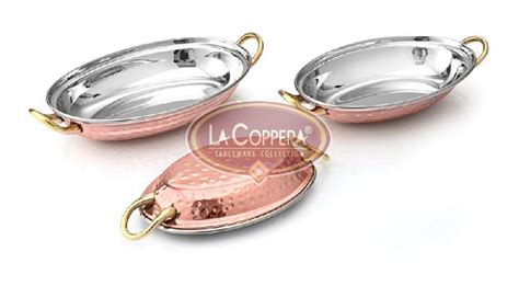 Copper And Stainless Steel Oval Entree Dish At Rs 500 Piece In