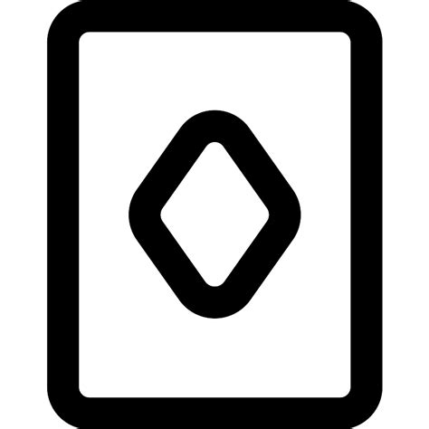 Playing Card Outline With Diamond Rhomb Vector Svg Icon Svg Repo