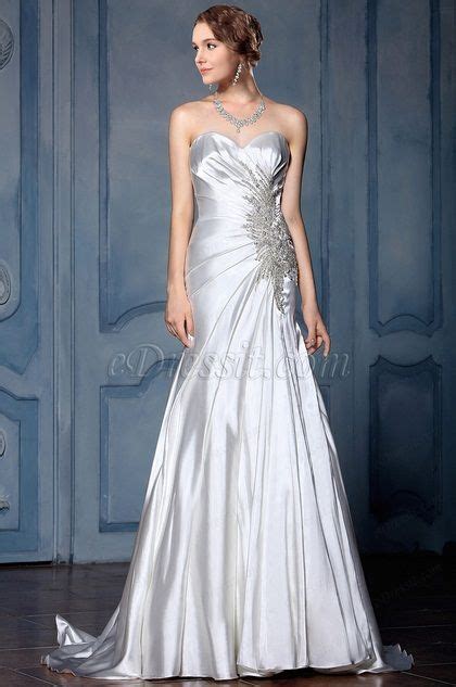 Strapless Beaded Mermaid Wedding Dress F04014332 EDressit Beaded