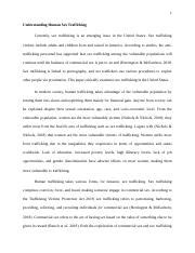 Understanding Human Sex Trafficking Docx Understanding Human Sex Trafficking Currently Sex