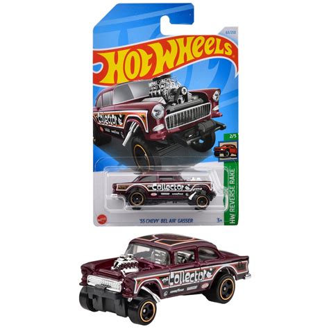 Amazon ホットウィール Hot Wheels ベーシックカー 55 シェビー ベルエア ギャッサー 乗り物おもちゃ ミニカー 3歳から レッド HXR01 ミニカーダイ