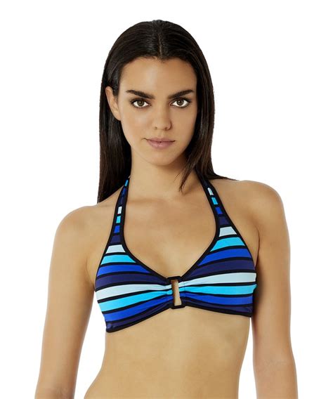 Bikini Red Point Tipo Halter Rayado Tienda Azulik