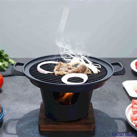 Nonstick Bbq Grill Mini Alcohol Stove Barbecue Cooking Oven Home Eless