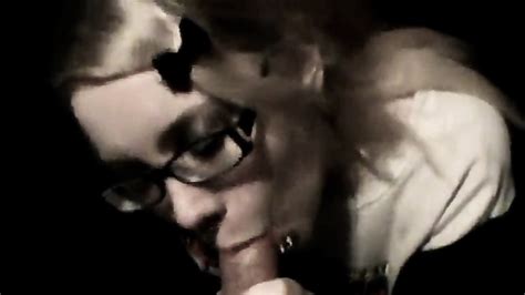 Pierced Blonde With Glasses Sucking Cock