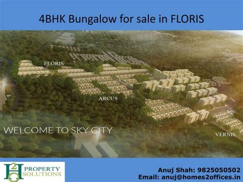 4 Bhk Bungalow For Sale In Floris Shela Ahmedabad Ppt