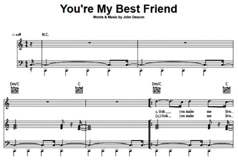 Queen Youre My Best Friend Free Sheet Music PDF For Piano The Piano