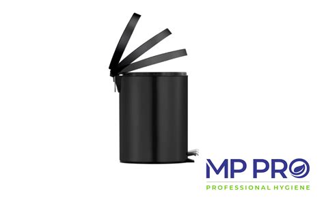 POUBELLE À PÉDALE + SEAU INTERIEUR - METAL NOIRE - 3 L - MP PRO Multi