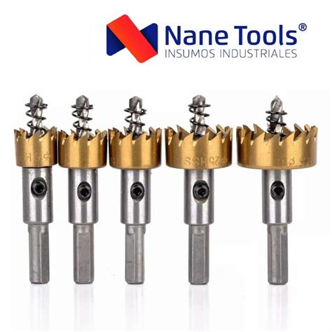 Set 5 Mecha Copa De Acero Rápido Para Metales Hss Nane Tools