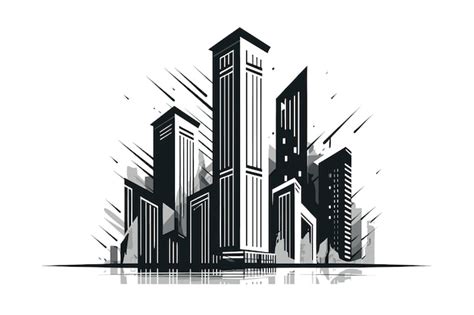 Premium Vector | Building logo Vector art illustration on white background